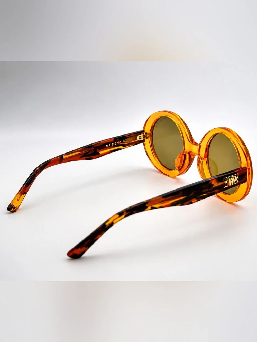 S.E.T. Squad x EENY Orange J'Sol Round Sunglasses
